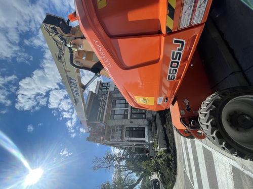 sunset in the suburbs